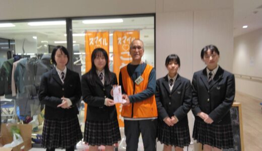東京学館浦安高等学校の生徒会から寄付を頂きました